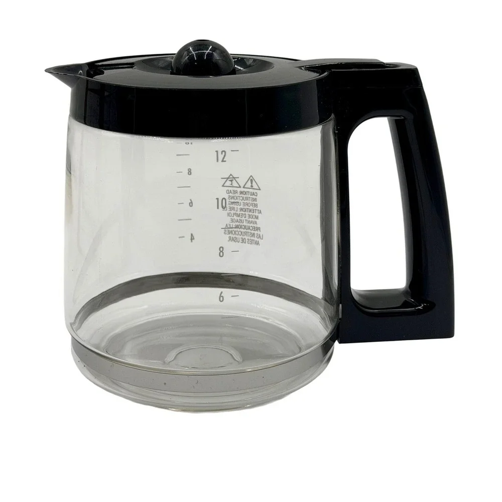 Hamilton Beach Carafe Glass Replacement Black Lid Handle 12 Cup 49983, 49976, +‎